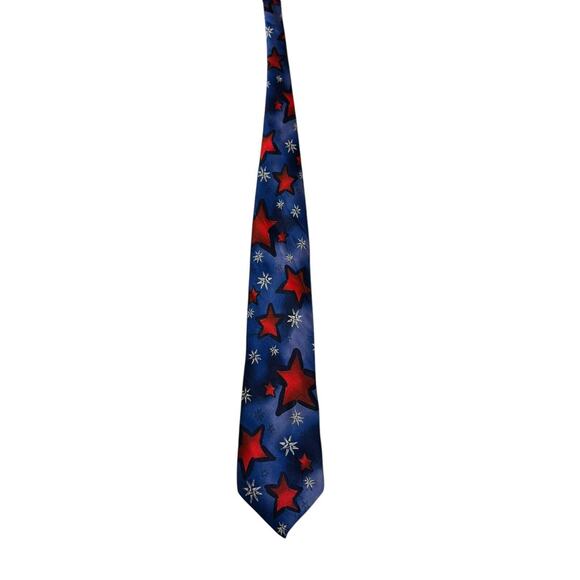 J Garcia Facets Stars Collection Forty Four Novelty Necktie Silk - Picture 3 of 7